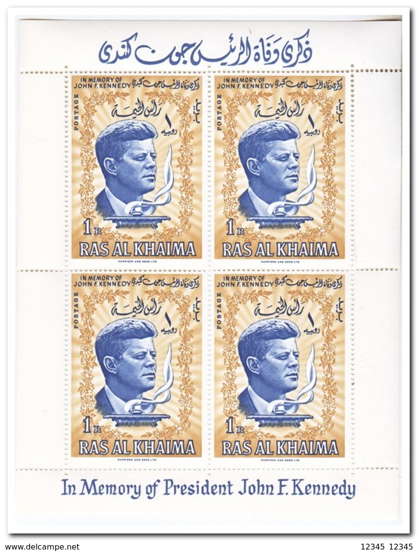 Ras Al Khaima 1965, Postfris MNH, John F. Kennedy - Ra's Al-Chaima