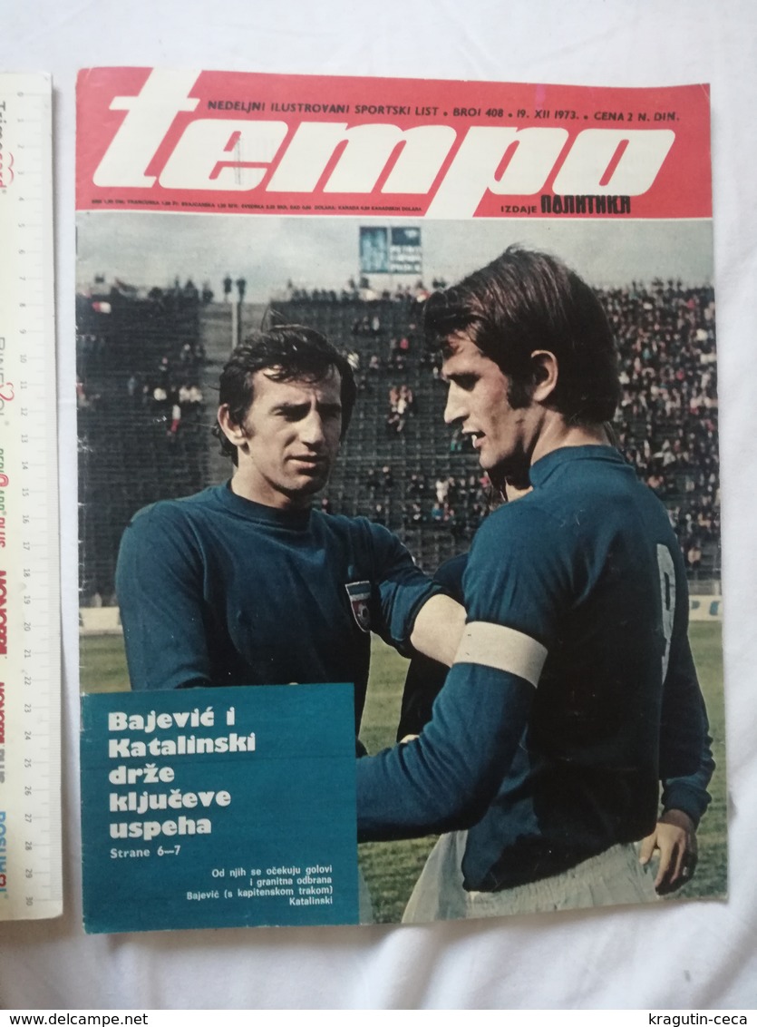 1973 TEMPO YUGOSLAVIA SERBIA SPORT FOOTBALL MAGAZINE NEWSPAPERS Eddy Merckx CYCLING DOPE DENMARK ANDERSON DISK ATHLETICS - Otros & Sin Clasificación