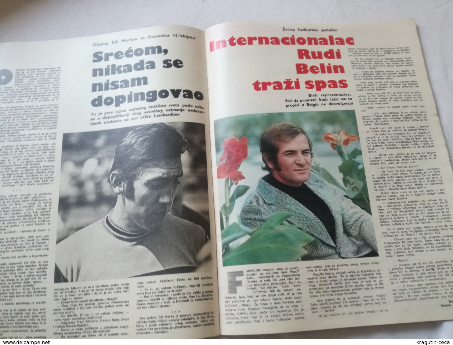 1973 TEMPO YUGOSLAVIA SERBIA SPORT FOOTBALL MAGAZINE NEWSPAPERS Eddy Merckx CYCLING DOPE DENMARK ANDERSON DISK ATHLETICS - Otros & Sin Clasificación