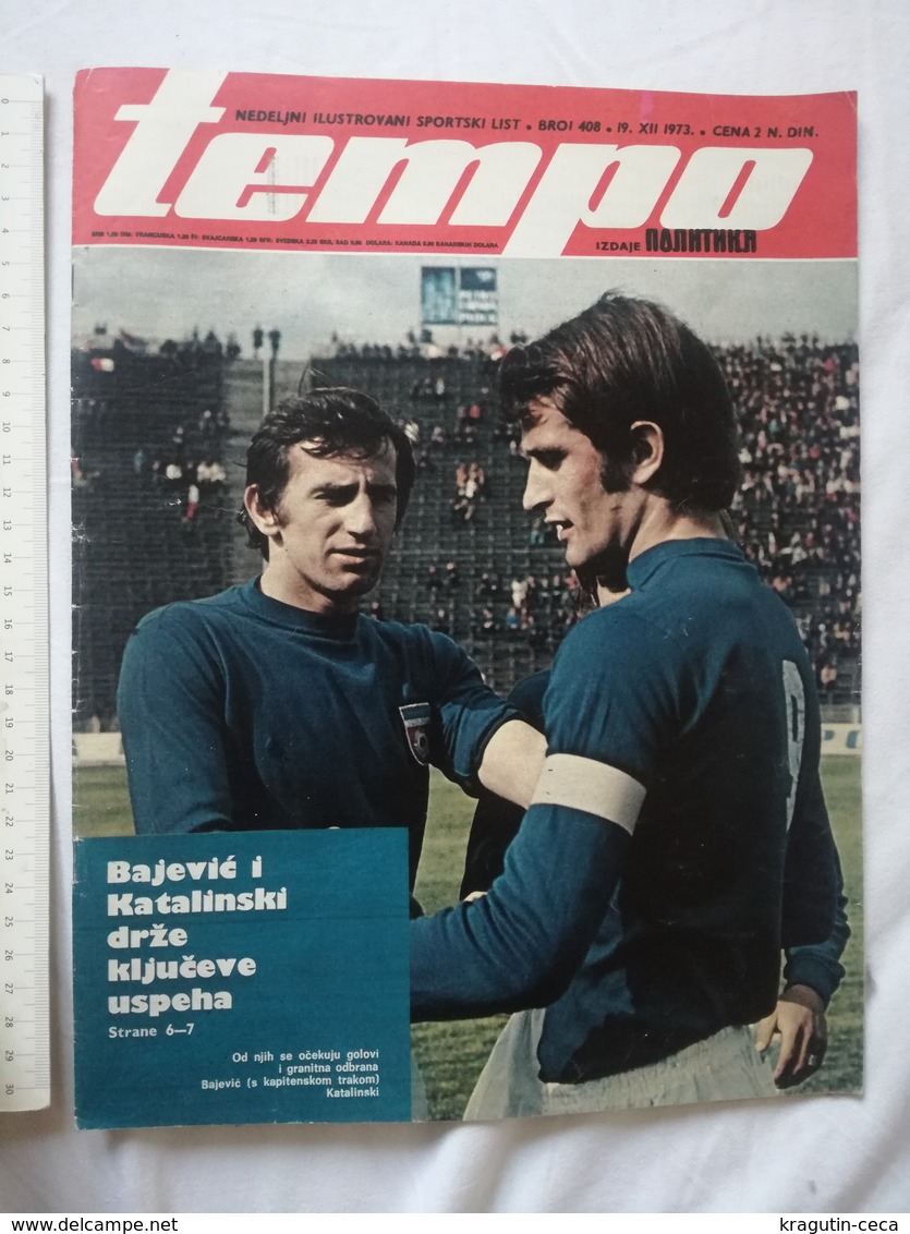 1973 TEMPO YUGOSLAVIA SERBIA SPORT FOOTBALL MAGAZINE NEWSPAPERS Eddy Merckx CYCLING DOPE DENMARK ANDERSON DISK ATHLETICS - Sonstige & Ohne Zuordnung