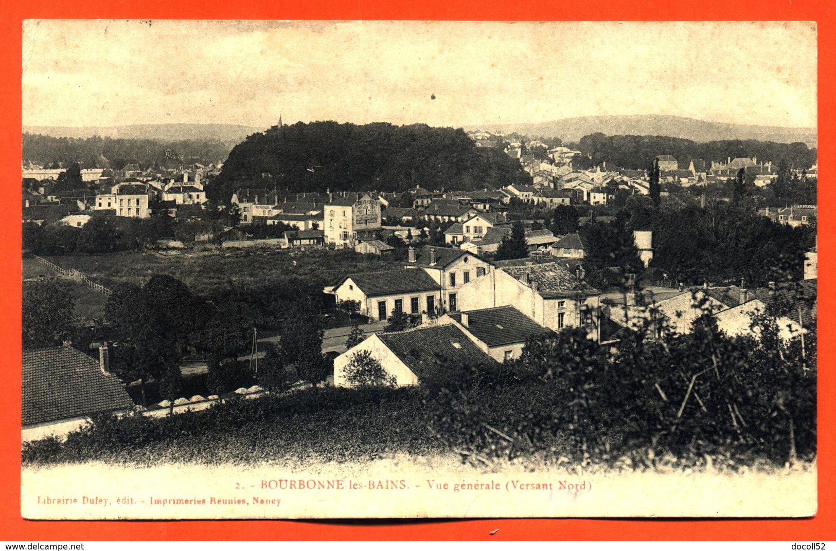 CPA 52 Bourbonne Les Bains " Vue Générale Versant Nord " - Bourbonne Les Bains