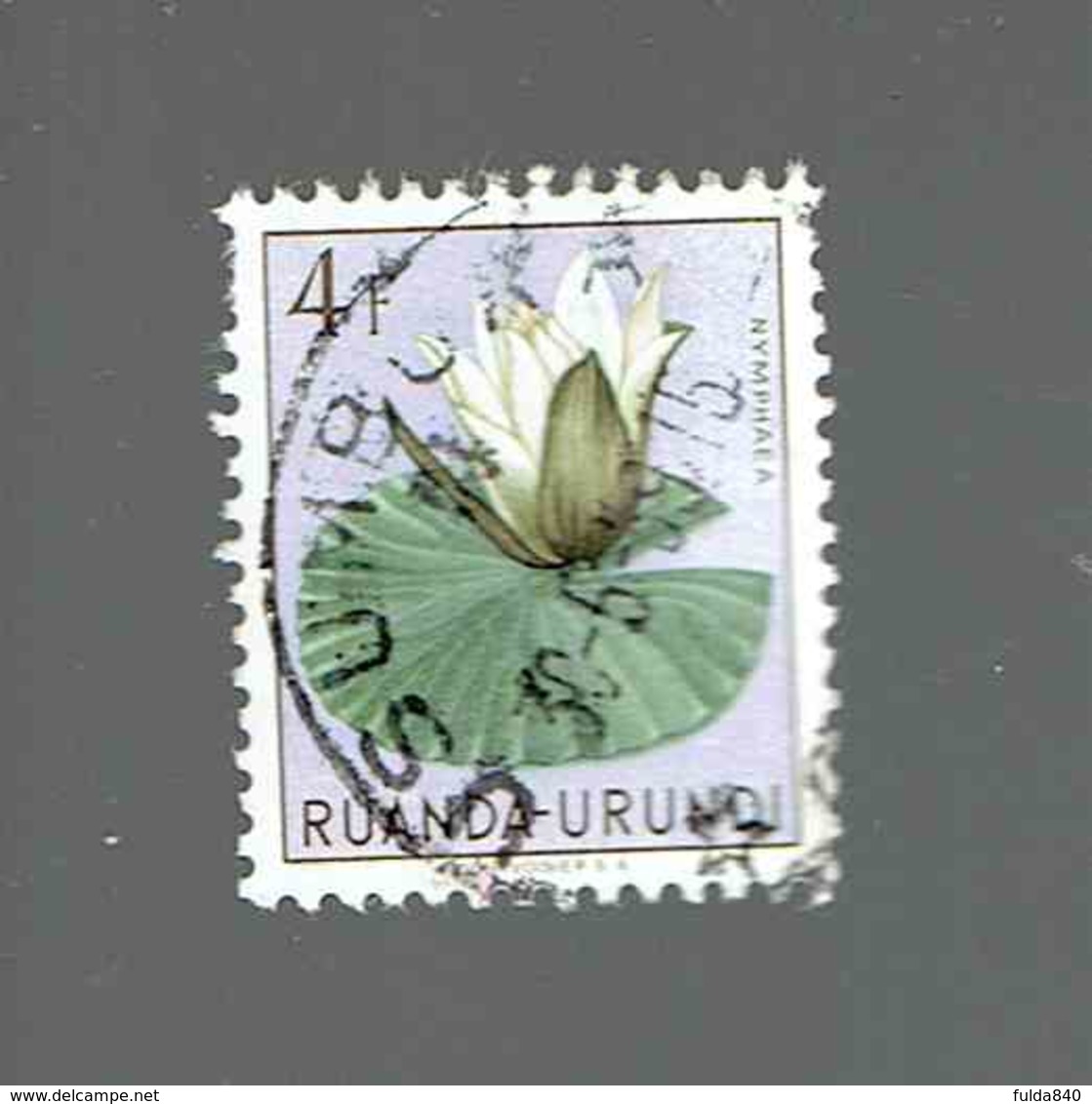 RUANDA URUNDI.(COB-OBP)   1953 - N°190   *Série Des Fleurs" *  4F  Obl.  Usumbura - Gebruikt