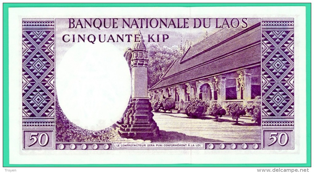 50 Kip - Laos -  Billet Neuf - N° 945339 - 00594339 - Laos