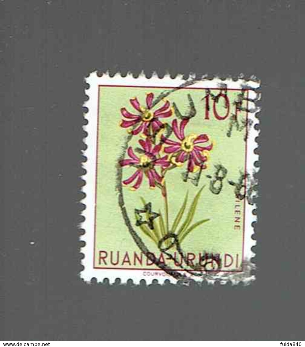 RUANDA URUNDI.(COB-OBP)   1953 - N°194   *Série Des Fleurs" *  10F  Obl.  Usumbura - Oblitérés