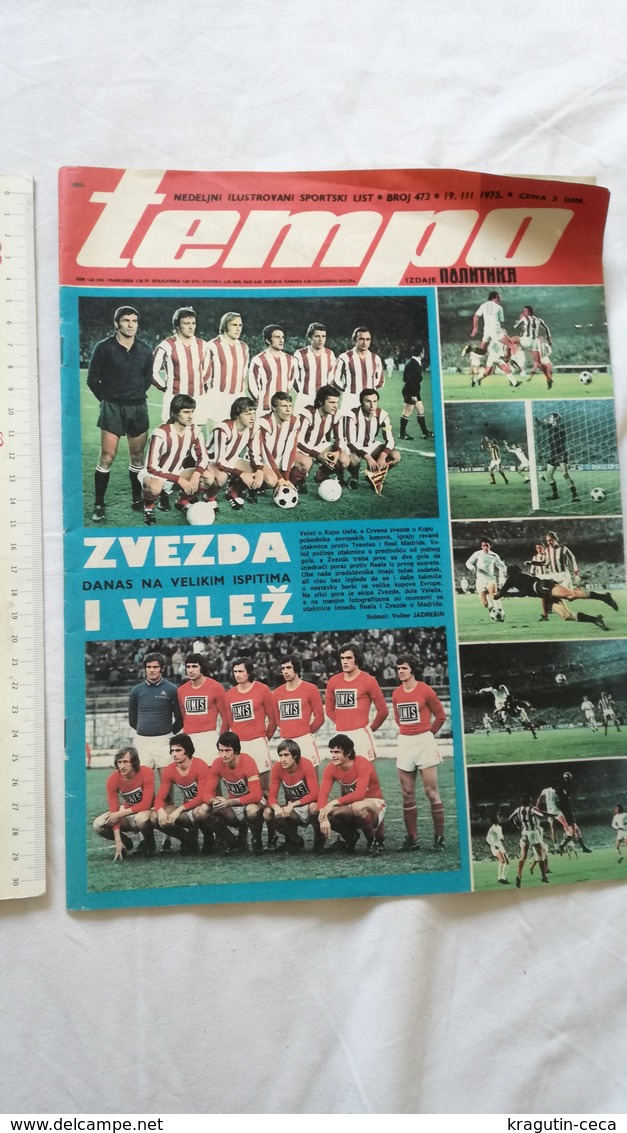 1975 TEMPO YUGOSLAVIA SERBIA SPORT FOOTBALL MAGAZINE NEWSPAPERS 1975 Pan American Games MEXICO WATER POLO SPITZ MARK - Other & Unclassified
