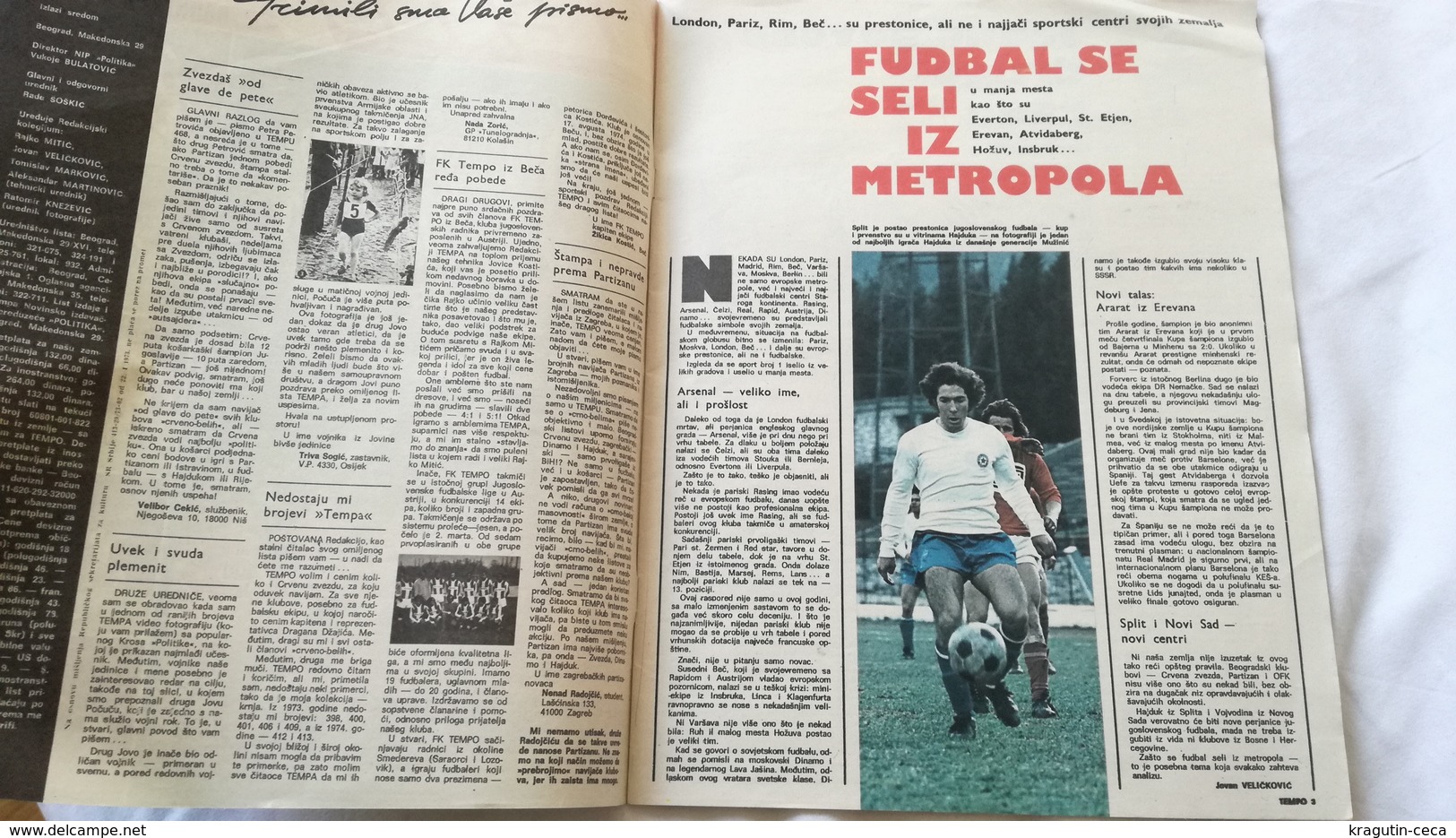 1975 TEMPO YUGOSLAVIA SERBIA SPORT FOOTBALL MAGAZINE NEWSPAPERS 1975 Pan American Games MEXICO WATER POLO SPITZ MARK - Autres & Non Classés