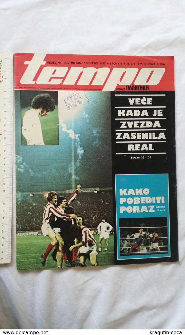 1975 TEMPO YUGOSLAVIA SERBIA SPORT FOOTBALL MAGAZINE NEWSPAPERS PAVLE SOVLJANSKI BOXING INDEPENDIENTE REAL MADRID ZVEZDA - Other & Unclassified