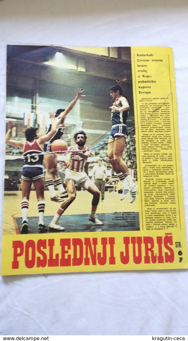 1975 TEMPO YUGOSLAVIA SERBIA SPORT FOOTBALL MAGAZINE NEWSPAPERS PAVLE SOVLJANSKI BOXING INDEPENDIENTE REAL MADRID ZVEZDA