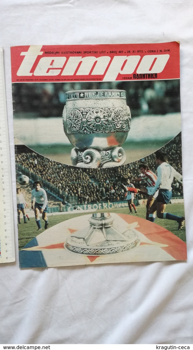 1973 TEMPO YUGOSLAVIA SERBIA SPORT FOOTBALL MAGAZINE NEWSPAPERS STATE CUP TITO MIROSLAV CERAR ATHLETICS FUSSBALL ZEITUNG - Other & Unclassified