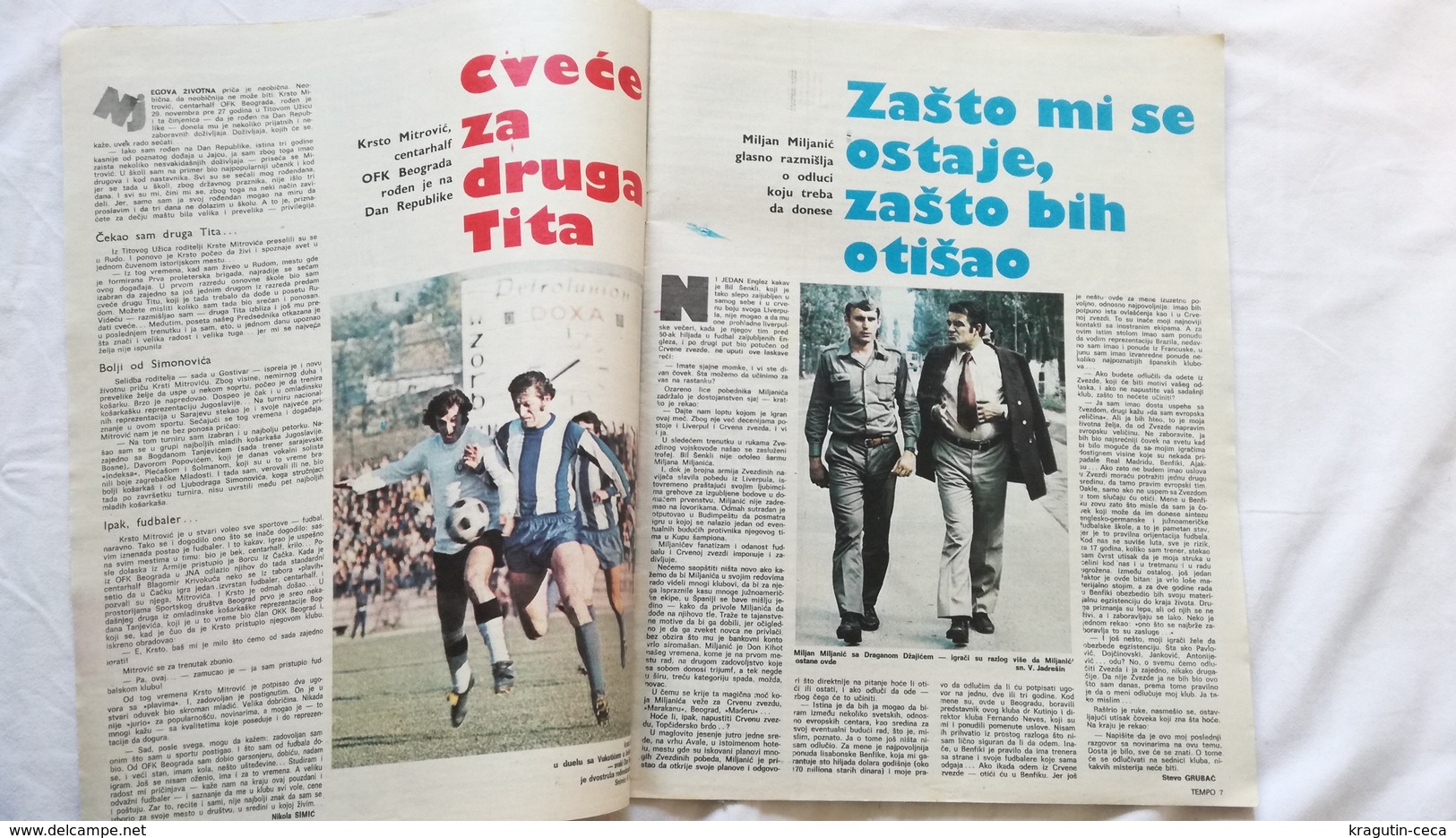 1973 TEMPO YUGOSLAVIA SERBIA SPORT FOOTBALL MAGAZINE NEWSPAPERS STATE CUP TITO MIROSLAV CERAR ATHLETICS FUSSBALL ZEITUNG