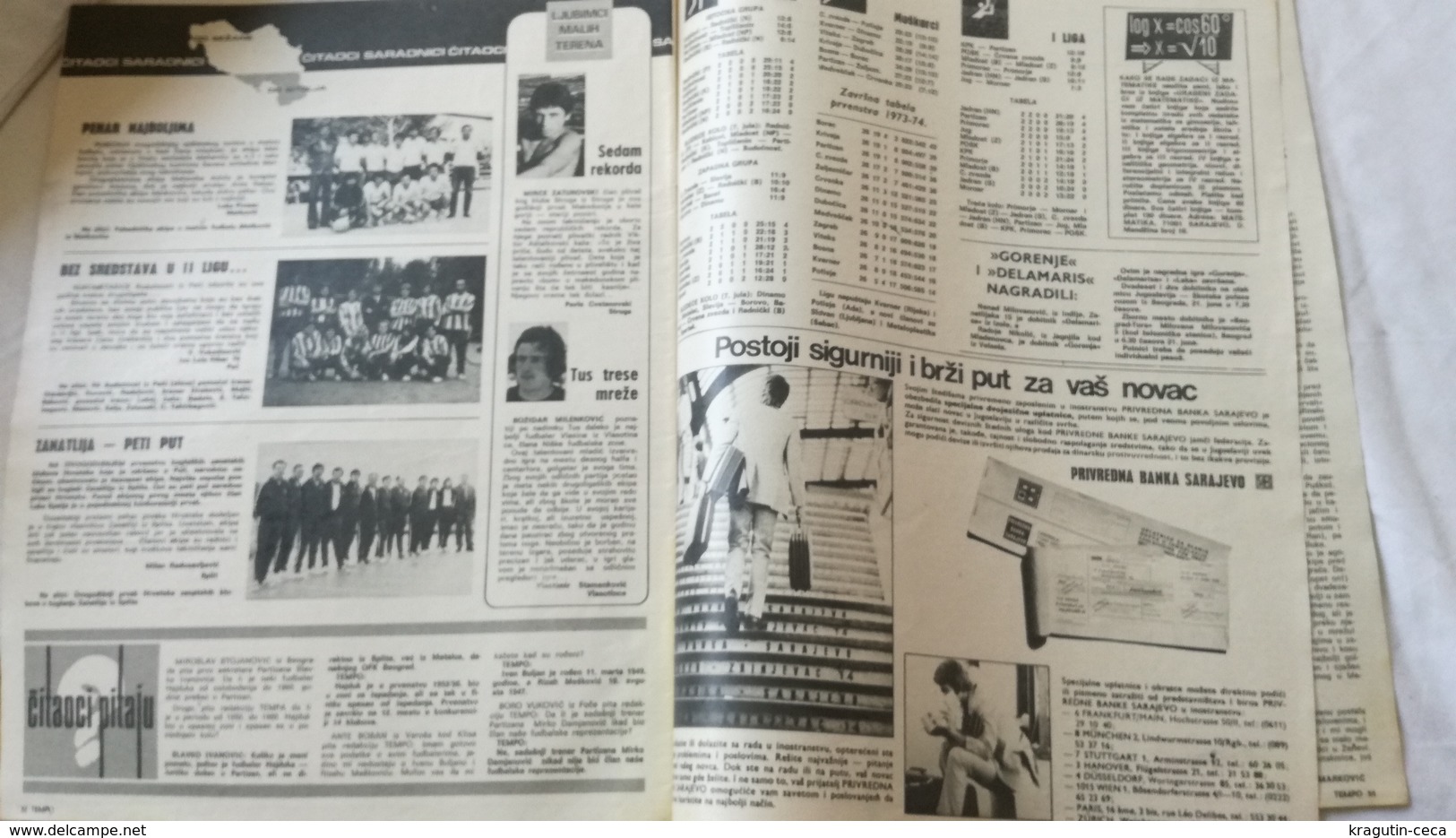 1974 TEMPO YUGOSLAVIA SERBIA SPORT FOOTBALL MAGAZINE NEWSPAPERS WM74 CHAMPIONSHIPS BRAZIL MATE PARLOV BOXING RADNICKI FC