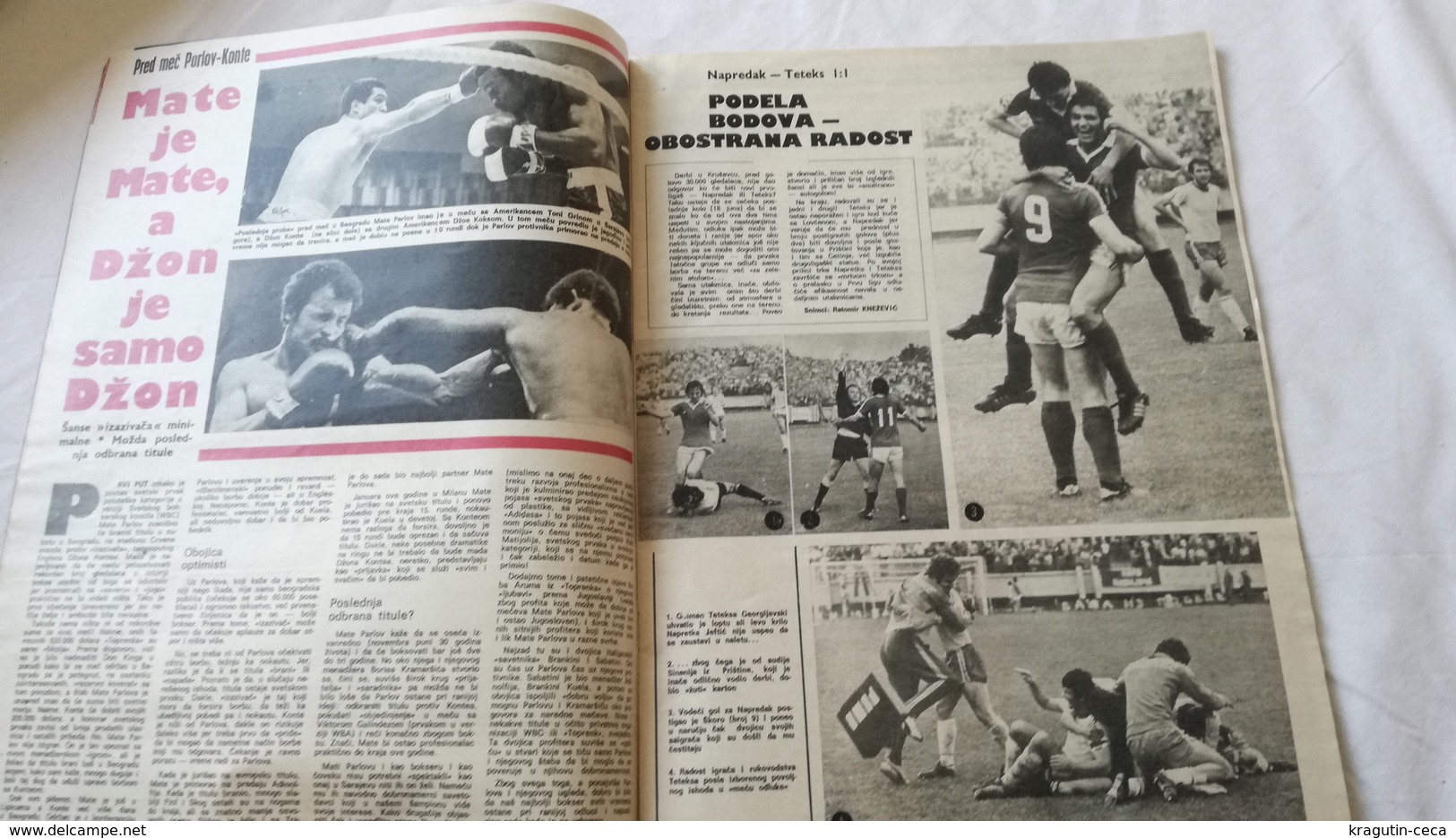 1978 TEMPO YUGOSLAVIA SERBIA SPORT FOOTBALL MAGAZINE NEWSPAPERS ARGENTINA CHAMPIONSHIPS MATE PARLOV BOXING ATHLETICS