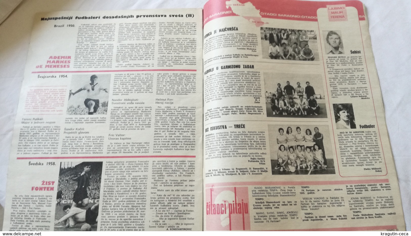 1978 TEMPO YUGOSLAVIA SERBIA SPORT FOOTBALL MAGAZINE NEWSPAPERS ARGENTINA CHAMPIONSHIPS MATE PARLOV BOXING ATHLETICS