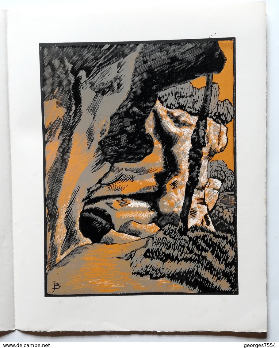 Dép. De La VIENNE - LA GROTTE DE CHAFFAUD - BOIS ORIGINAUX GRAVES Par JEHAN BERJONNEAU EN 1932 - Estampes & Gravures