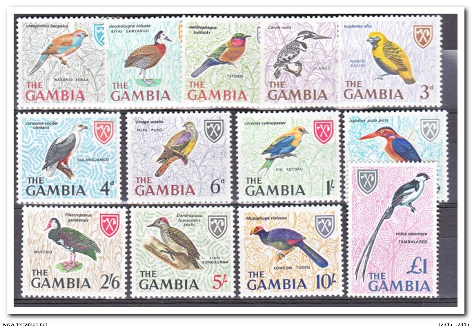 Gambia 1966, Postfris MNH, Birds - Gambia (1965-...)