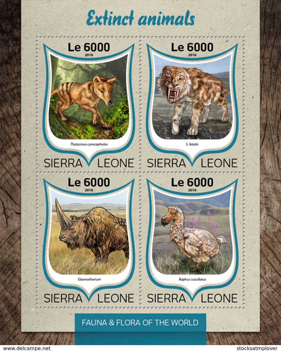 Sierra Leone 2016 Fauna  Extinct Animals - Sierra Leone (1961-...)