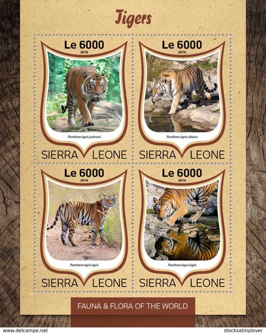 Sierra Leone 2016 Fauna  Tigers - Sierra Leone (1961-...)