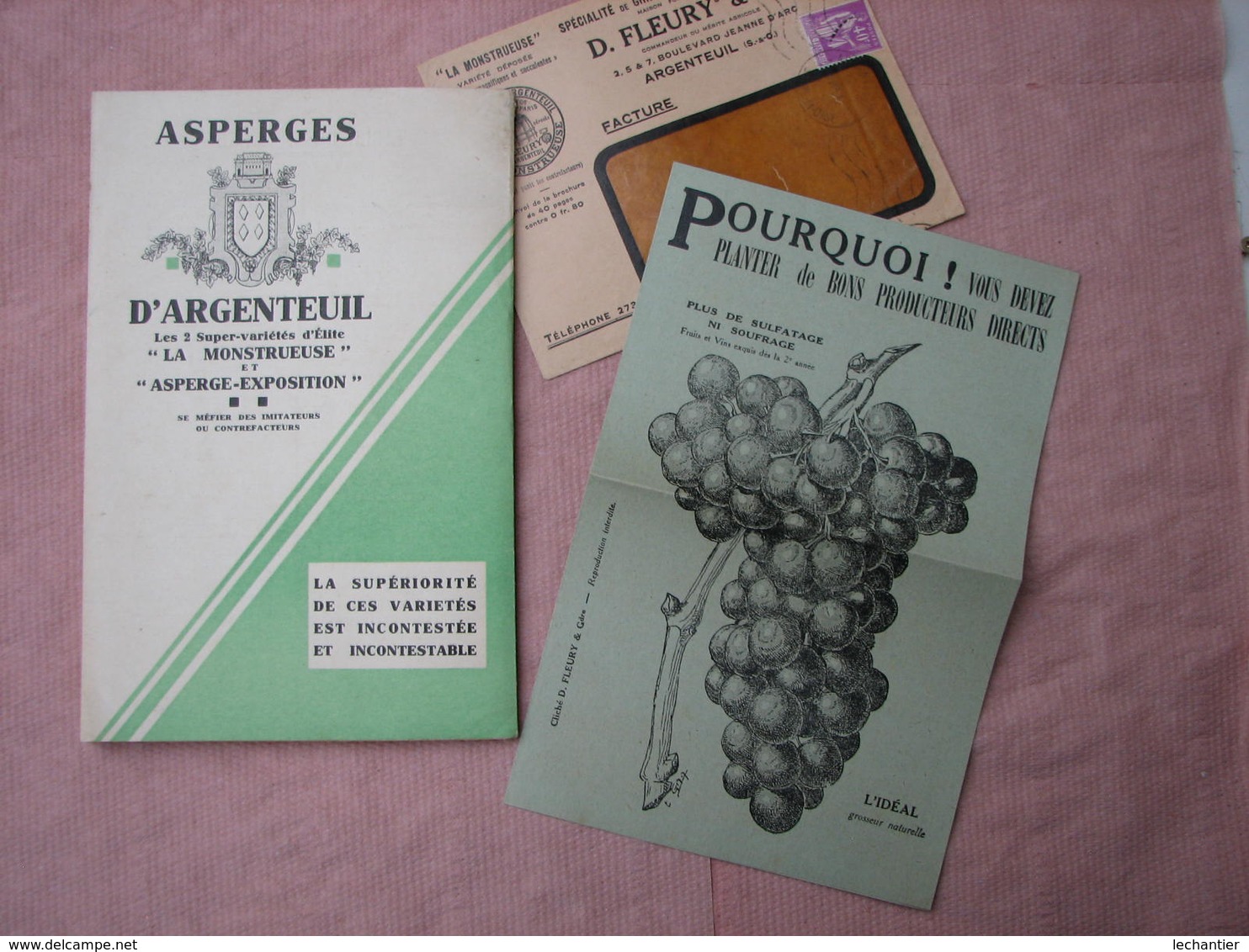 Trés beau catalogue de 1933  des ASPERGES d' ARGENTEUIL , Fleury et Gdre 81 pages voir autres productions TBE