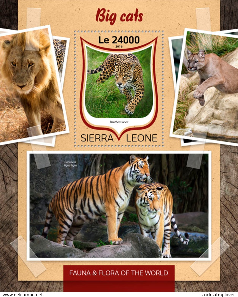 Sierra Leone 2016 Fauna  Big  Cats  , Tiger - Sierra Leone (1961-...)