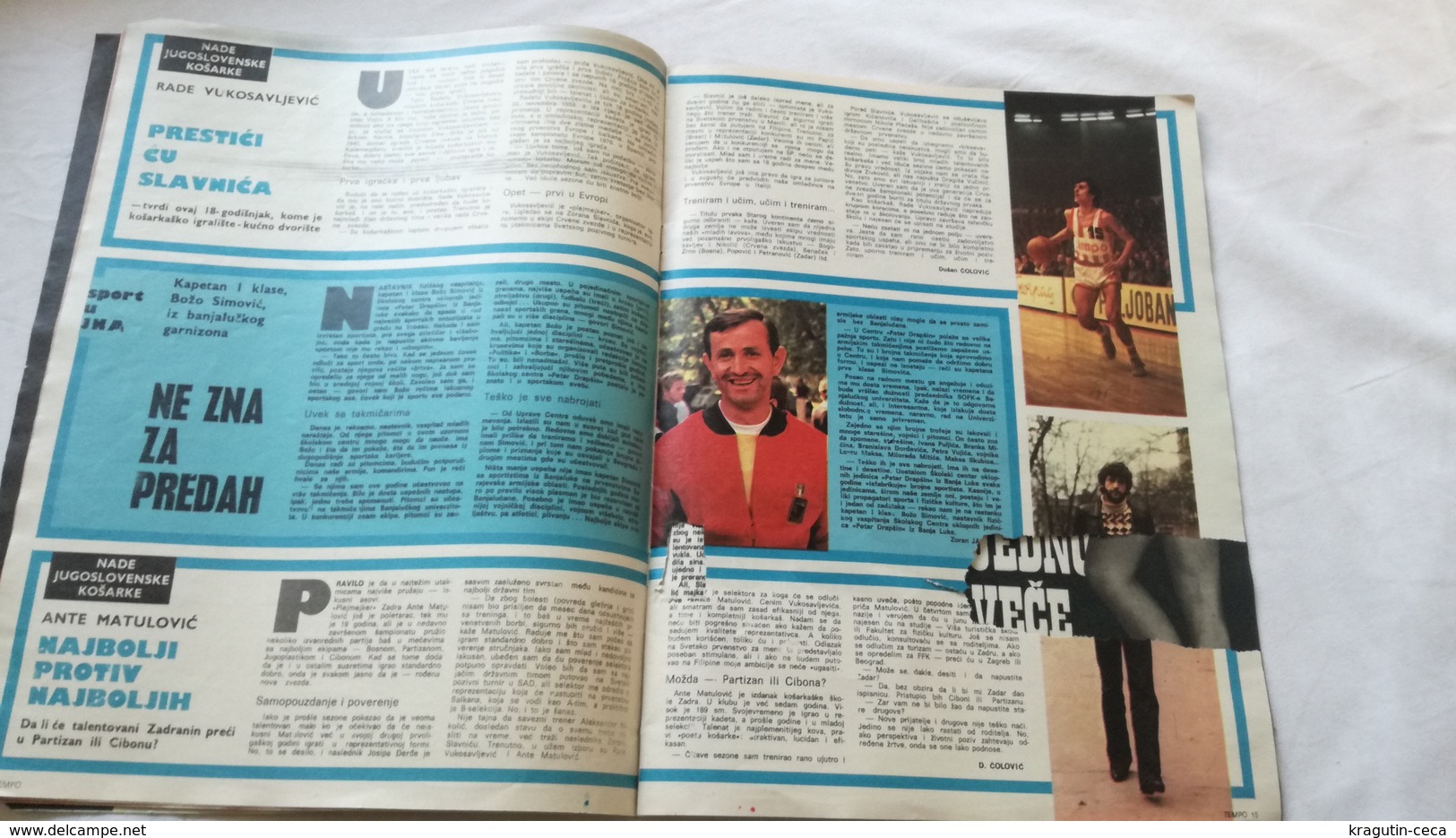 1978 TEMPO YUGOSLAVIA SERBIA SPORT FOOTBALL MAGAZINE NEWSPAPERS AJAX GYMNASTICS SLAVICA KUNDACIN Rubén Hugo Ayala ZVEZDA - Sports