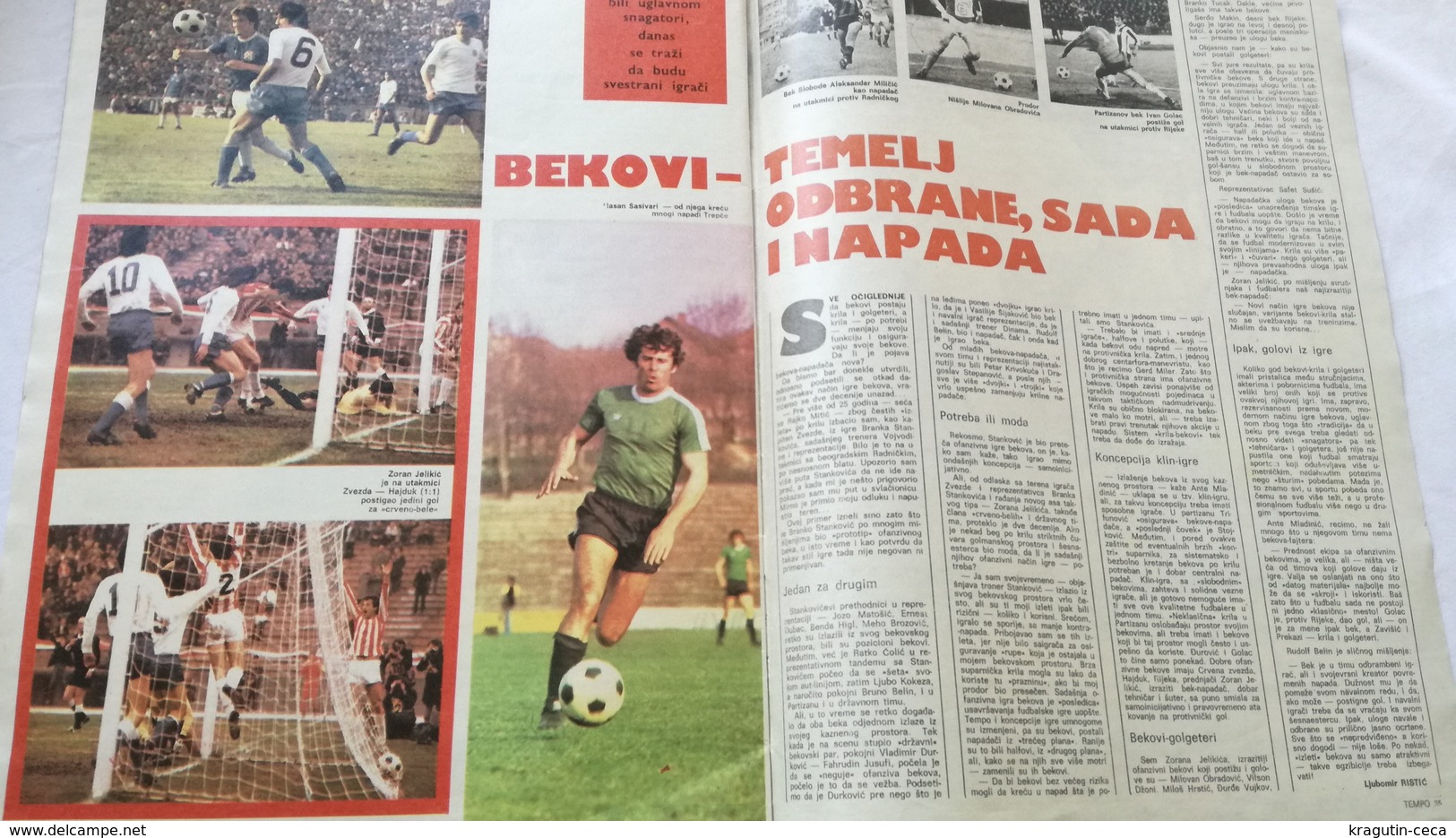 1978 TEMPO YUGOSLAVIA SERBIA SPORT FOOTBALL MAGAZINE NEWSPAPERS AJAX GYMNASTICS SLAVICA KUNDACIN Rubén Hugo Ayala ZVEZDA