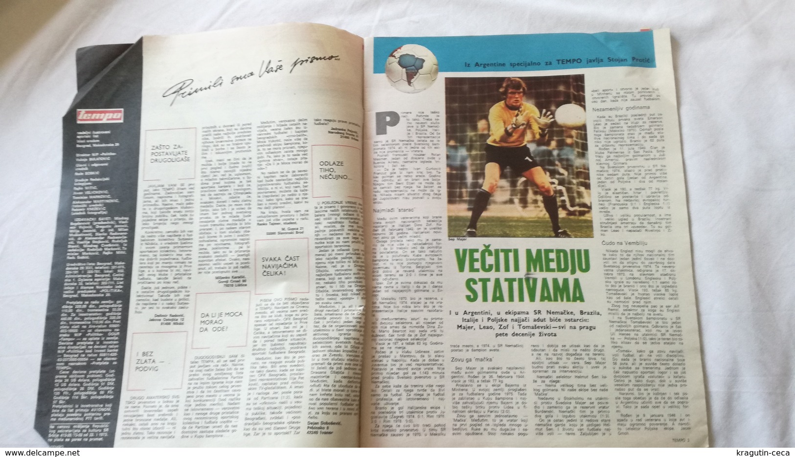 1978 TEMPO YUGOSLAVIA SERBIA SPORT FOOTBALL MAGAZINE NEWSPAPERS ARGENTINA CHAMPIONSHIPS BEN WEIDER BODY BUILDING CHESS - Sports