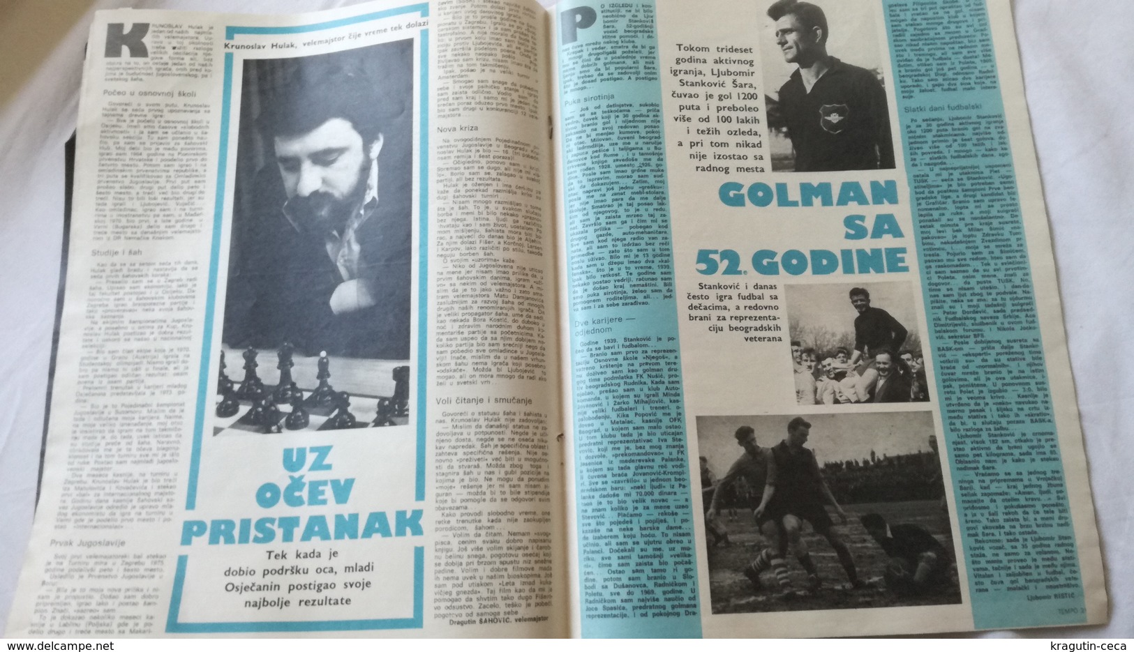 1978 TEMPO YUGOSLAVIA SERBIA SPORT FOOTBALL MAGAZINE NEWSPAPERS ARGENTINA CHAMPIONSHIPS BEN WEIDER BODY BUILDING CHESS