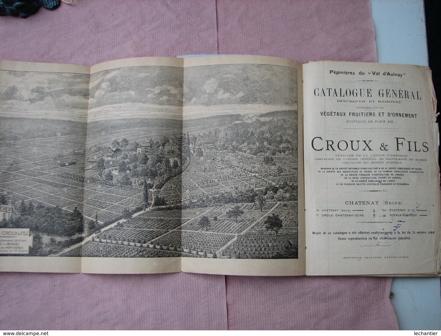 Catalogue 1909/1910 Pépinières Du Val D'Aulnay  CROUX Et FILS  193 Pages + Courrier BE D'usage - Autres & Non Classés