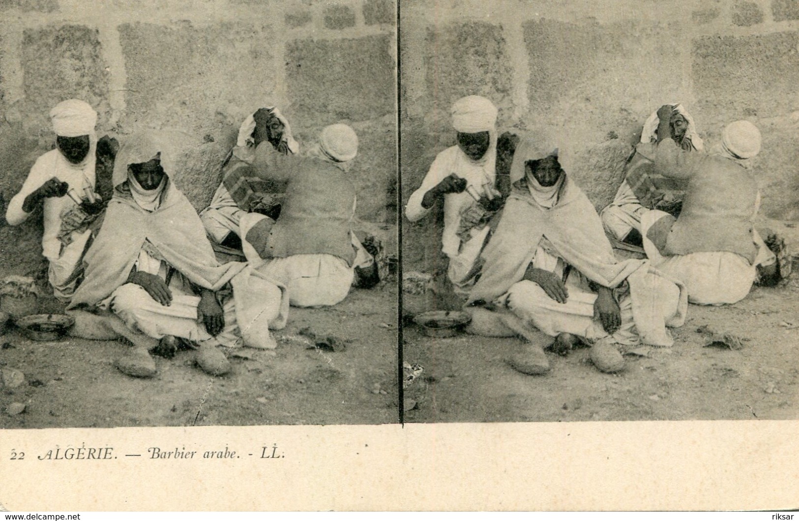 METIER(BARBIER) ALGERIE(TYPE) CARTE STEREO - Marchands Ambulants