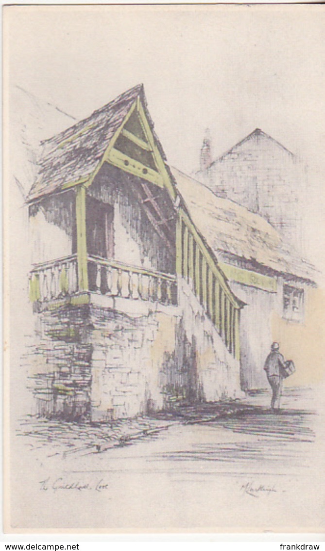 Postcard - Art - M Lastleigh? - The Guldhall, Looe - Posted 10-09-1962 - VG - Unclassified