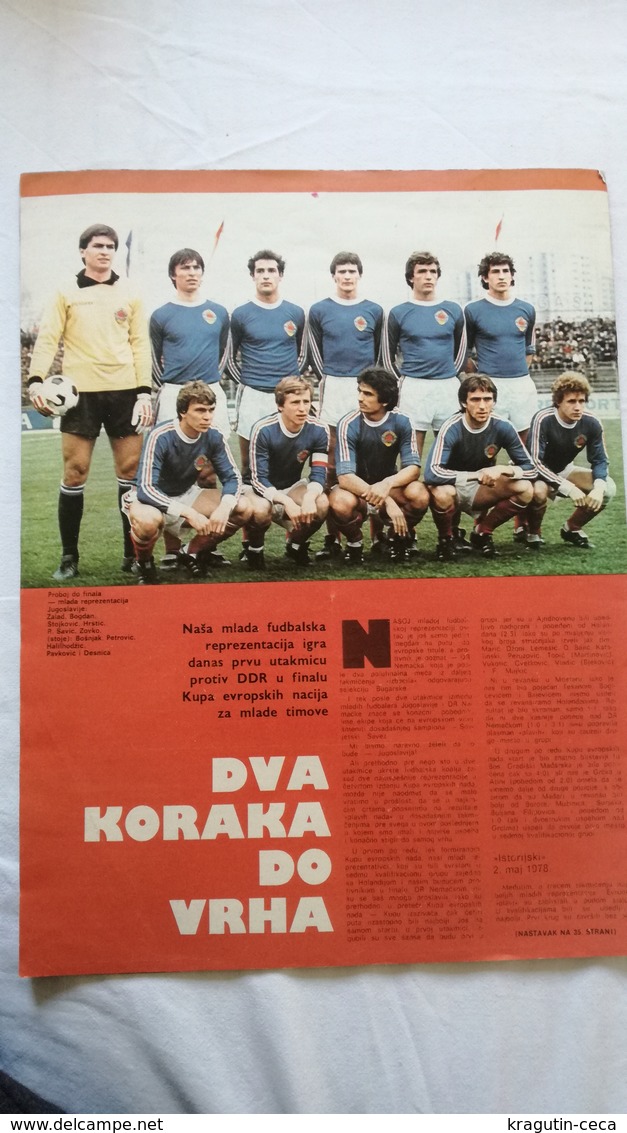 1978 TEMPO YUGOSLAVIA SERBIA SPORT FOOTBALL MAGAZINE NEWSPAPER ARGENTINA DRAGAN DZAJIC César Luis Menotti RIJEKA MARIBOR - Autres & Non Classés