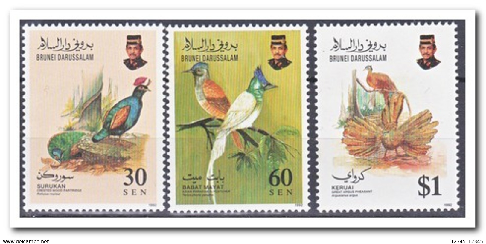 Brunei 1992, Postfris MNH, Birds - Brunei (1984-...)