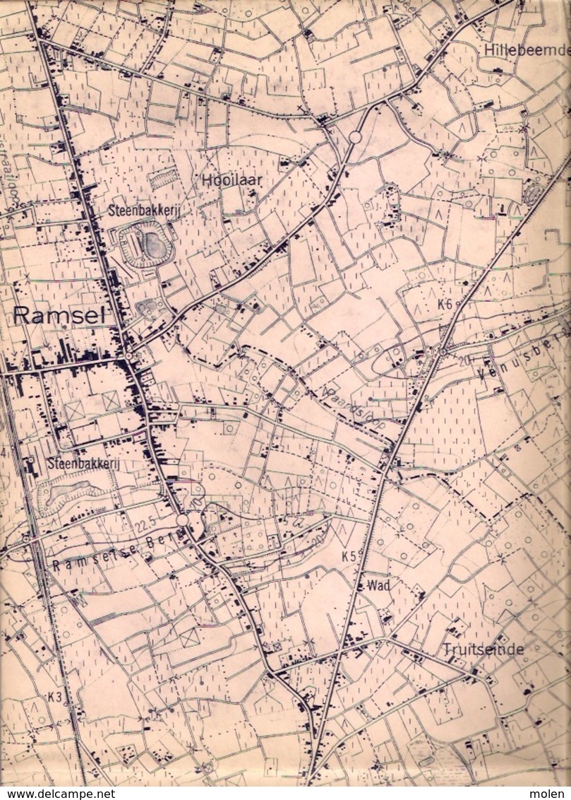 STAFKAART 1/10.000 BOOISCHOT Heist-op-den Berg Sit 1951 HULSHOUT HERSELT BEGIJNENDIJK HOUTVENNE RAMSEL WESTMEERBEEK S384