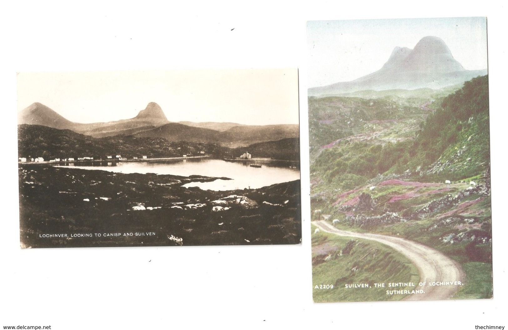 TWO OLD POSTCARDS OF LOCHINVER SUTHERLAND SCOTLAND - Sutherland