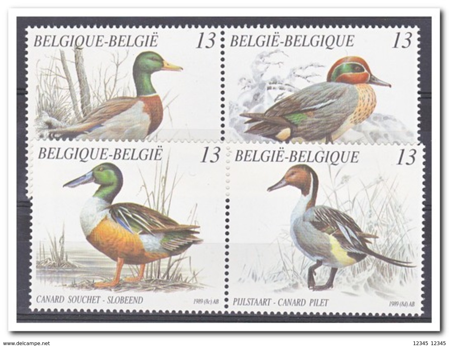 België 1989, Postfris MNH, Birds, Ducks - Ongebruikt