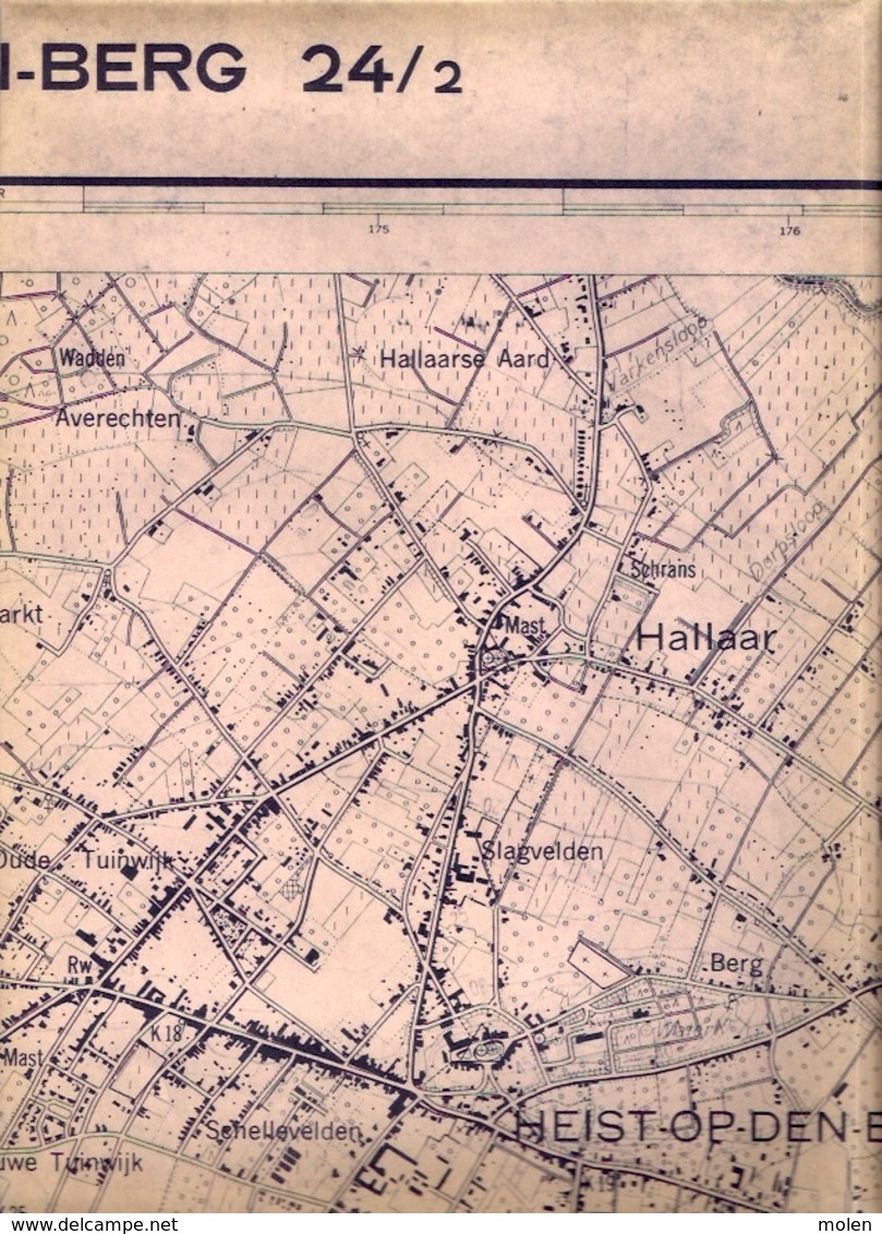 STAFKAART 1/10.000 HEIST-OP-DEN-BERG Meting1951 BEERZEL SCHRIEK GROOTLO HALLAAR GOOR PIJPELHEIDE HEIKANT Tremelo S386 - Heist-op-den-Berg