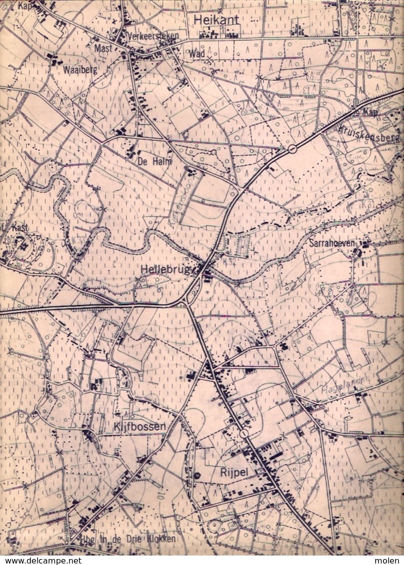 GROTE STAFKAART 1/10.000 BERLAAR meting1971 NIJLEN BOUWEL HERENTHOUT BEVEL ITEGEM BERNUM MELKOUWEN UILENBERG DORSEL S391