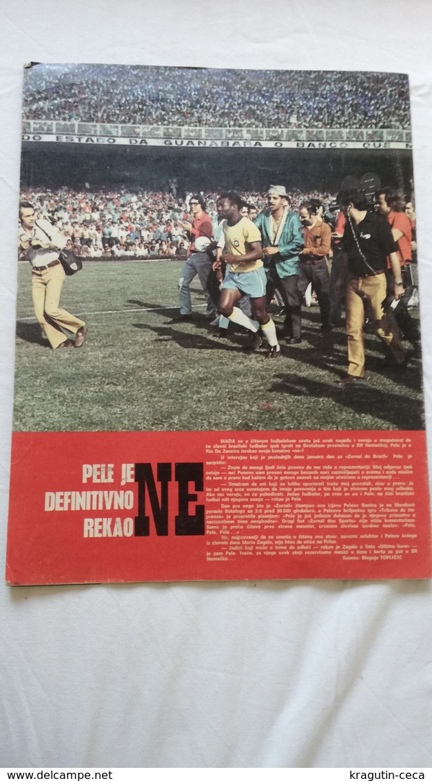 1974 TEMPO YUGOSLAVIA SERBIA SPORT FOOTBALL MAGAZINE NEWSPAPERS Eusébio da Silva Ferreira PORTUGAL PELE DRAGAN DZAJIC