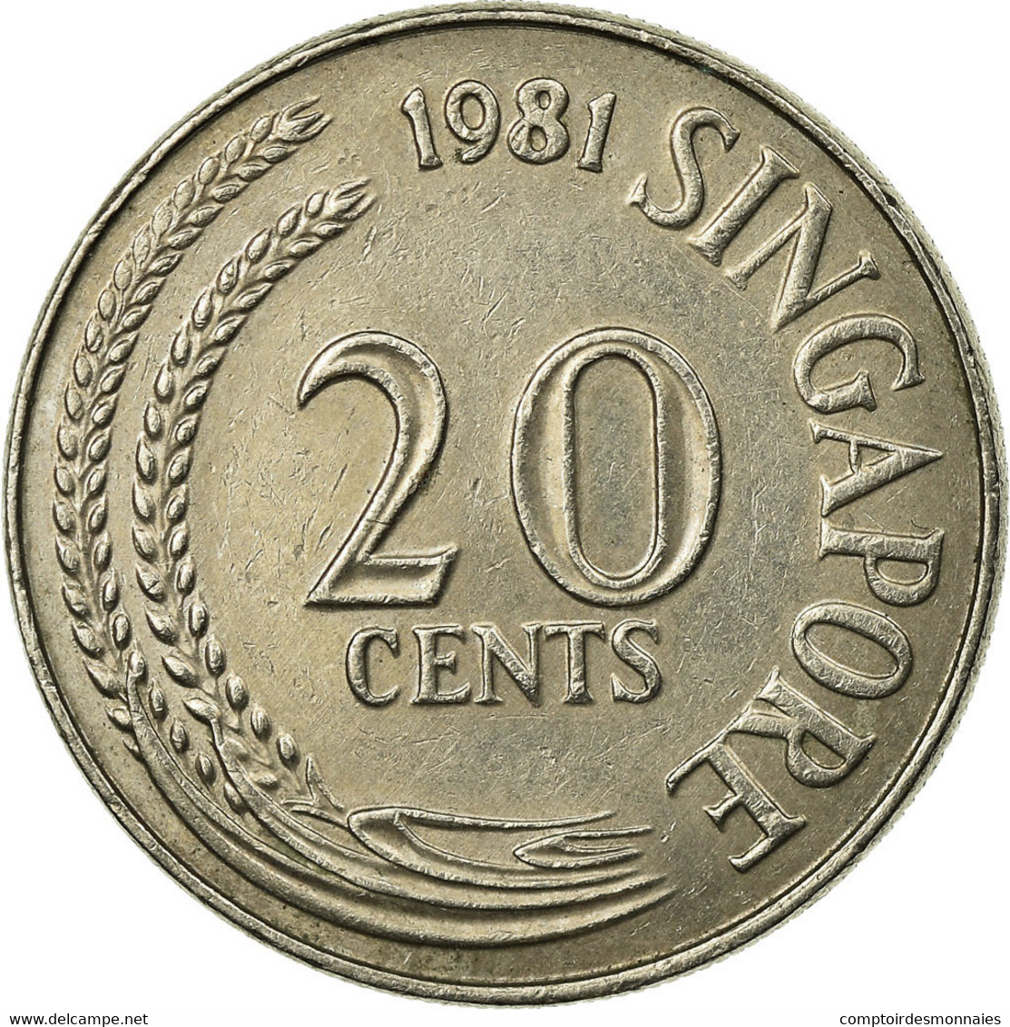 Monnaie, Singapour, 20 Cents, 1981, Singapore Mint, TTB, Copper-nickel, KM:4 - Singapour