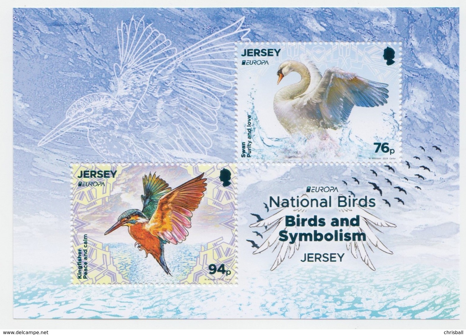Jersey 2019 - Europa National Birds Miniature Sheet - Unmounted Mint NHM - Jersey