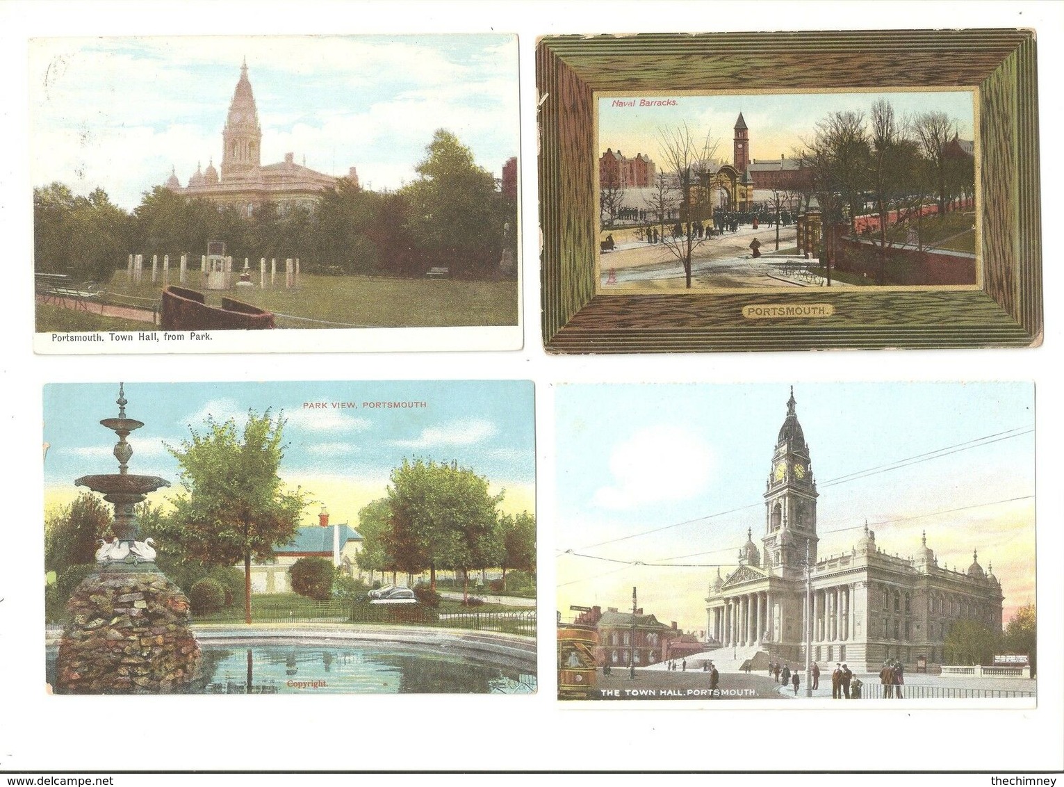 4 FOUR ALL DIFFERENT OLD POSTCARDS OF PORTSMOUTH NR  SOUTHSEA HAMPSHIRE - Portsmouth