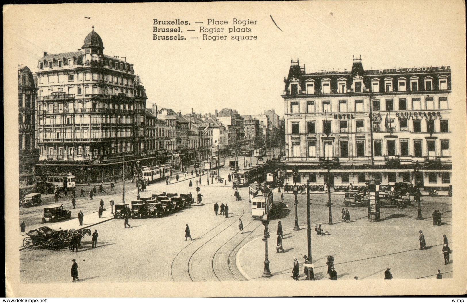 BRUXELLES :   Place Rogier Et Hôtel Des Boulevards - Monuments, édifices