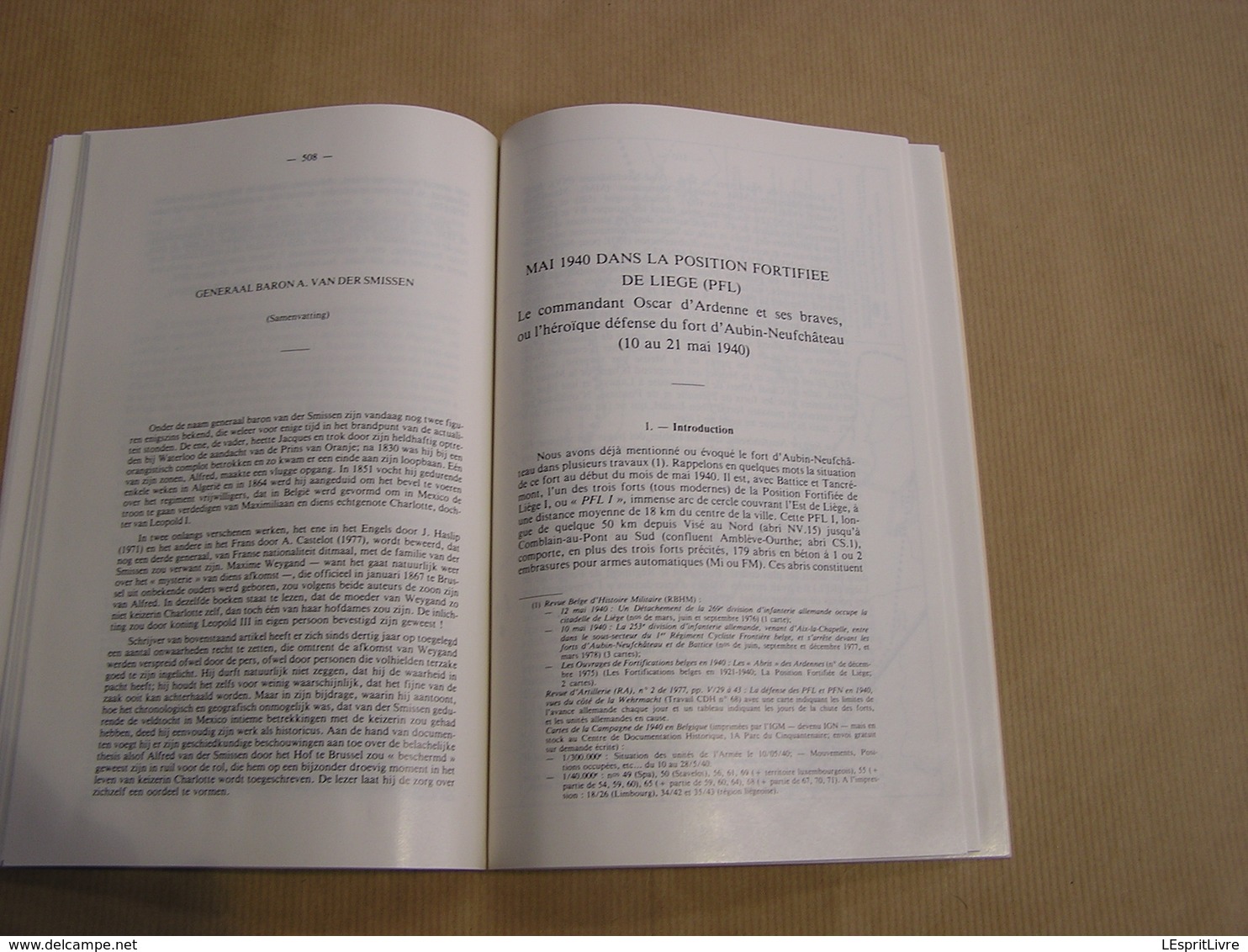 REVUE BELGE D' HISTOIRE MILITAIRE XXII 6 Oorlog Guerre 40 45 Oscar d' Ardenne Fort Liège Aubin Neufchâteau Grognards