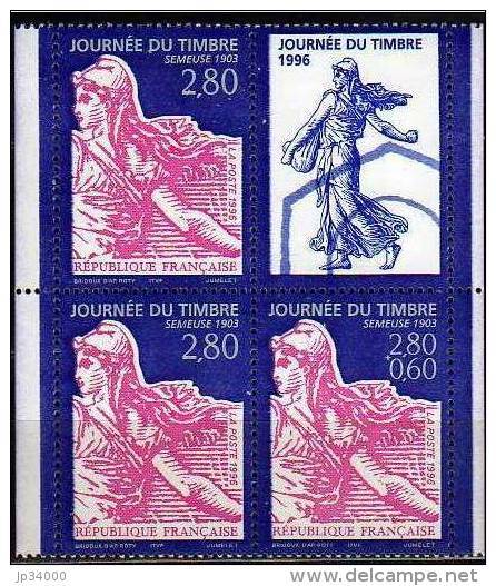 FRANCE Yvert 2991a+2991A Issu Du Carnet BC2992, Journee Du Timbre 1996. Neuf Sans Charniere. MNH. - Neufs