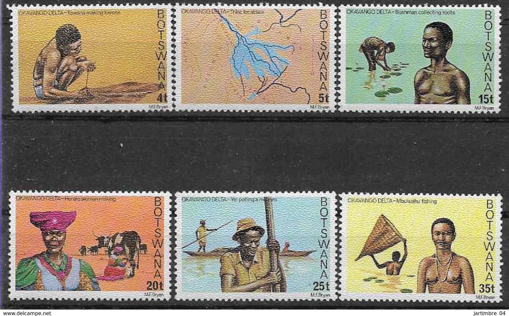 1978 BOTSWANA 367-72** Okavango, Pêche - Botswana (1966-...)