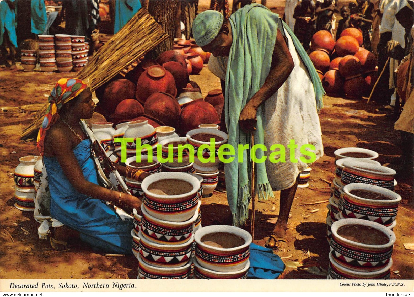 CPSM NIGERIA PHOTO JOHN HINDE DECORATED POTS SOKOTO NORTHERN NIGERIA - Nigeria