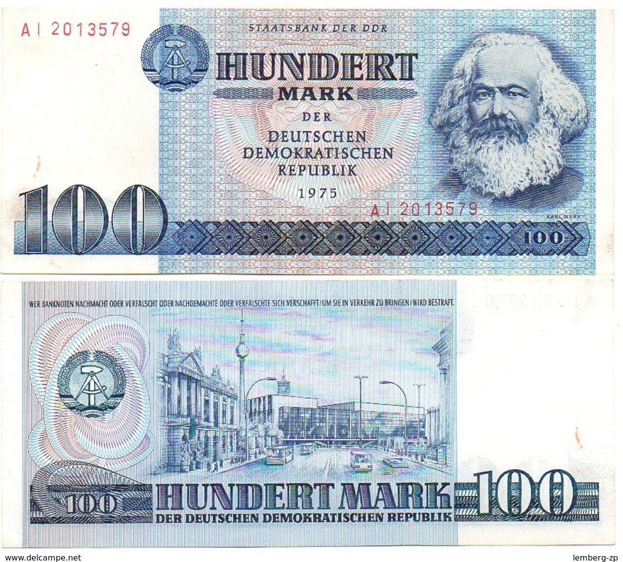 Germany DR - 100 Mark 1975 P. 31a XF+/aUNC- Lemberg-Zp - Autres & Non Classés