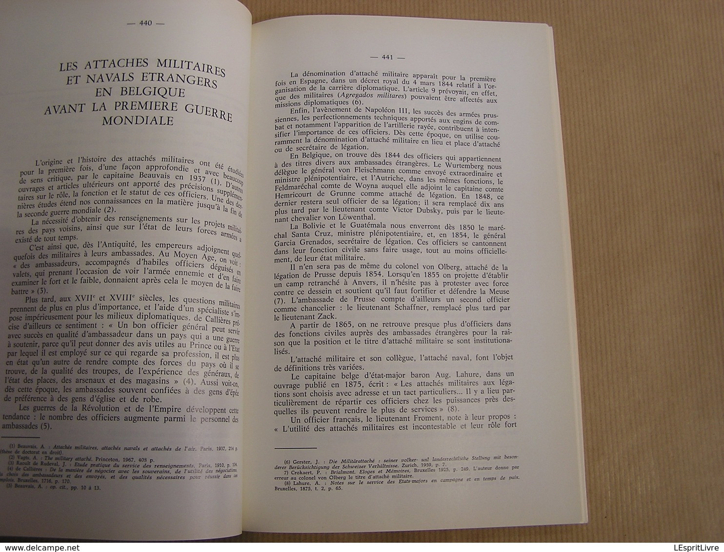 REVUE BELGE D' HISTOIRE MILITAIRE XVIII 6 Guerre Armée Attachés Militaires Navals E Wauwermans Ordre du Croissant Turc