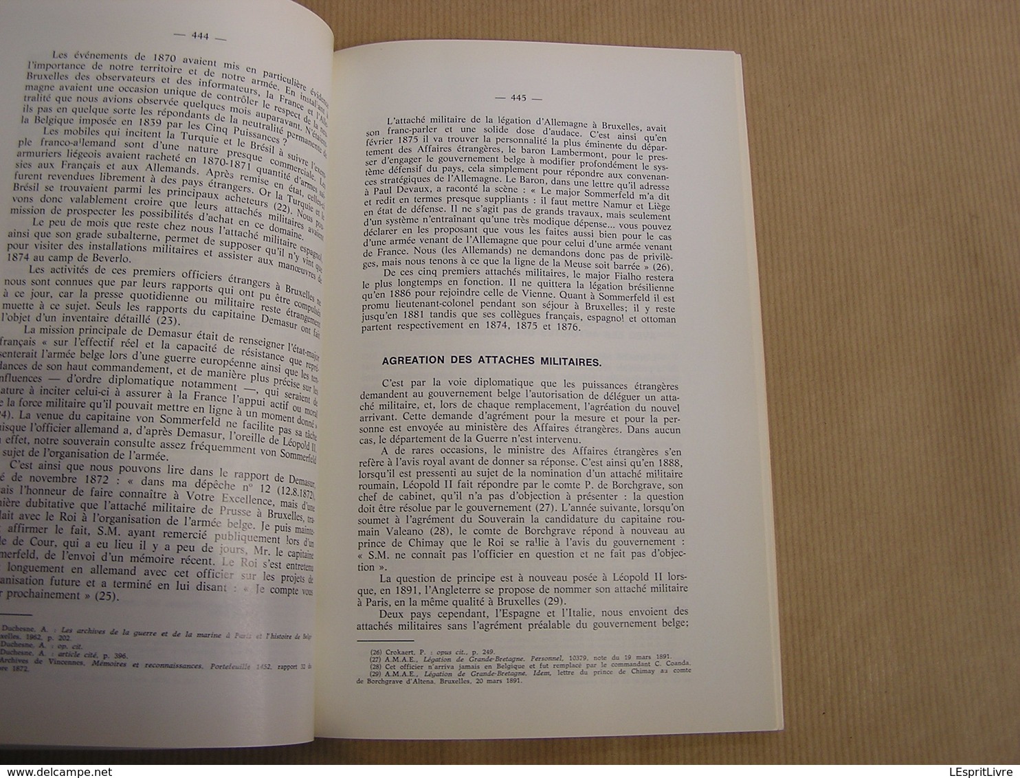 REVUE BELGE D' HISTOIRE MILITAIRE XVIII 6 Guerre Armée Attachés Militaires Navals E Wauwermans Ordre du Croissant Turc