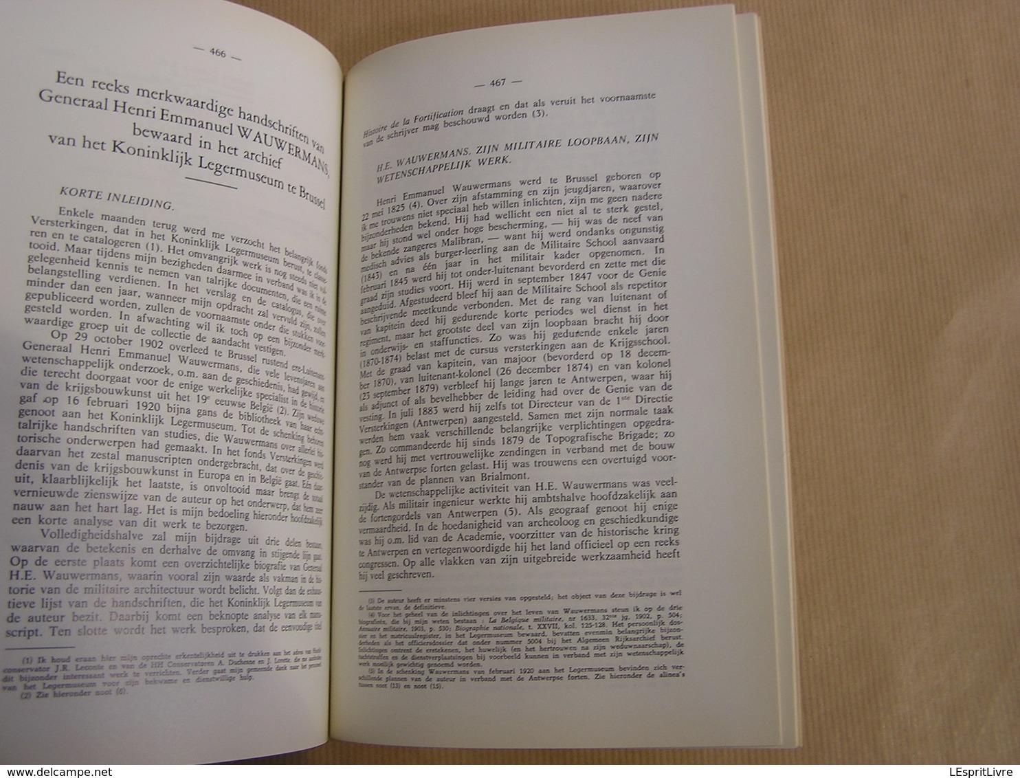 REVUE BELGE D' HISTOIRE MILITAIRE XVIII 6 Guerre Armée Attachés Militaires Navals E Wauwermans Ordre du Croissant Turc